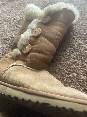 UGG Chestnut Tall Shearling-Trim Winter Boots